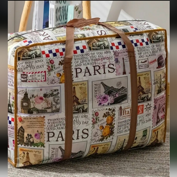 Xtra-Large Paris-print Storage & Travel Bag, NWT - Picture 2 of 2